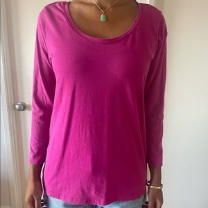 Colors of the world pink long-sleeved top. Size: XL.